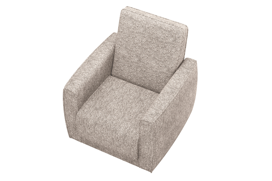 Женева / кресло для отдыха велюр bubble 12 темный беж